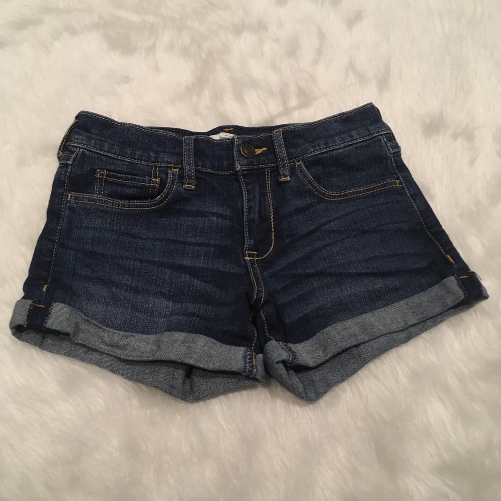 Abercrombie and Fitch Dark Wash Denim Shorts 0 25